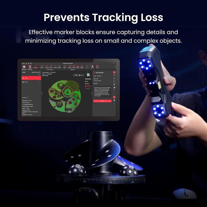 Revopoint 3D Bar Marker Kit for 3D Scanning, 3D Tracking Dots Reference Point Marker for Preventing Tracking Loss and Enhance Accuracy, 4 Pieces Bar Marker with 6.0 mm 3D Scanning Markers - Image 4